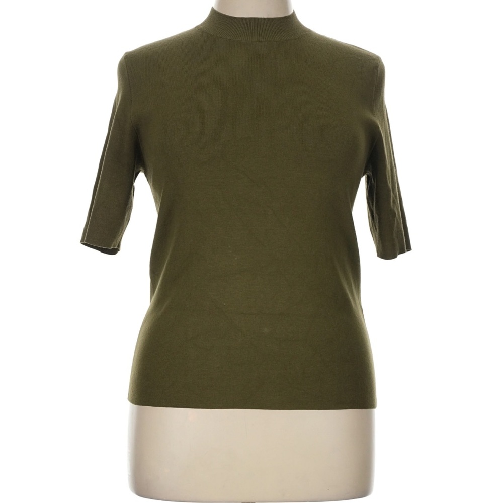 OAK + FORT short sleeve sweater hunter green size large